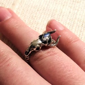 Dixi Enchanted Deer Skull ring | silver | size 7